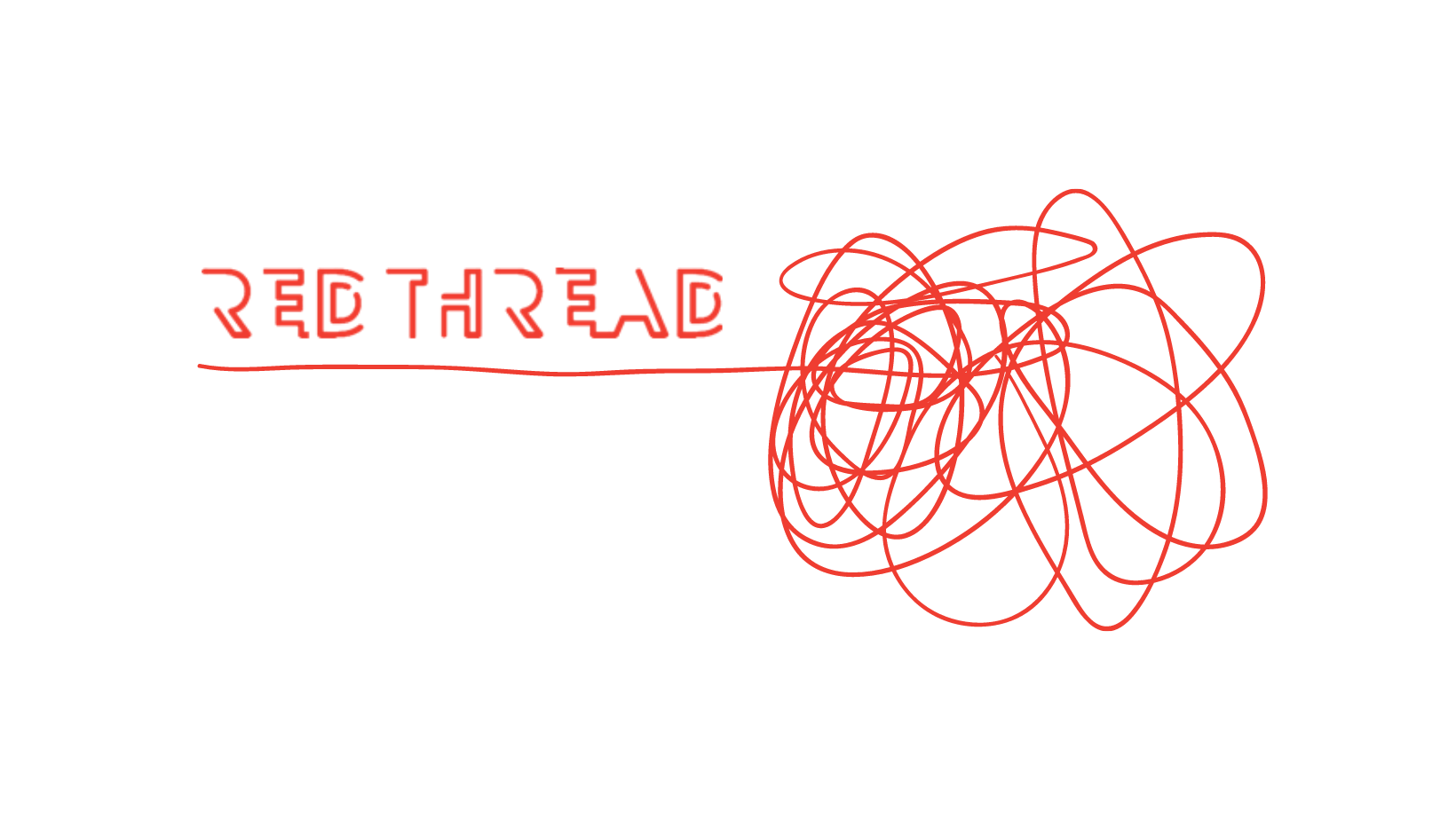 Graphic: Red Thread Logo With An Entangled Ball Of Thread